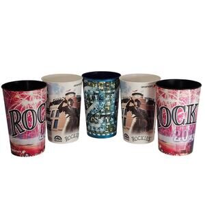 Colorado Rockies Plastic Souvenir Cups MLB Aramark 2013-2015 Lot of 5